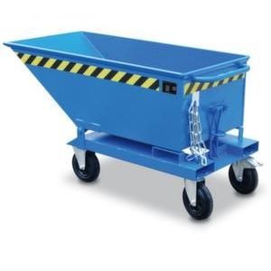 Orbis kiepbak staalplaat HxBxD 770x670x1320 mm inhoud 0,25 m3 draagvermogen 300 kg blauw 528153