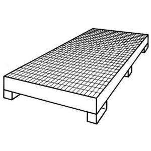 Orbis opvangbak staal BxDxH 2420x820x240 mm voor 4x200 L vaten rooster verzinkt 201069