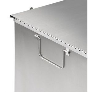 Orbis afvalverzamelaar pedaal 152 L staalplaat zakhouder draaggreep HxBxD 775x535x530 mm wit 527336