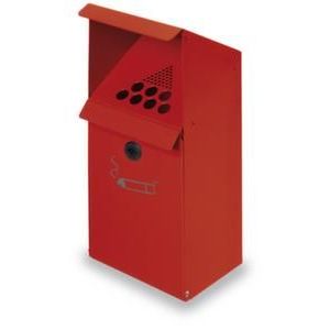 Orbis wandasbak 3,7 L HxBxD 410x180x150 mm schuine afdekking plaatstaal verzinkt rood 510866