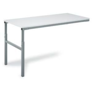 Orbis systeem-montagetafel ESD aanbouw met hoek HxBxD 650-900x1000x500 mm draagvermogen 150 kg RAL 7045 530659