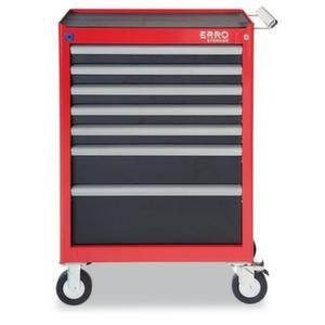 Orbis gereedschapswagen HxBxD 1017x670x450 mm 7 laden rood 510971