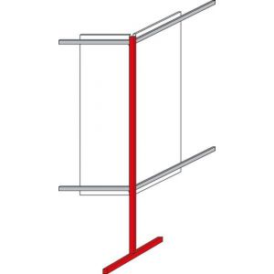 Orbis bouwdeel hoekstaander H 2050 mm aluminium-kleurig 298955