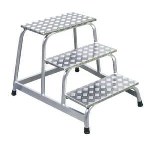 Orbis montagetrap aluminium H 0,6 m 3 treden met platform treden traanplaat 203426