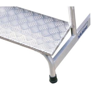 Orbis montagetrap aluminium H 1,0 m 5 treden met platform treden traanplaat 203429