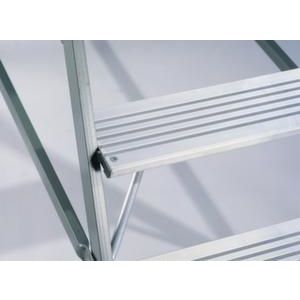 Orbis bordestrap aluminium bordes HxBxD 1200x600x800 mm 5 aluminium treden verrijdbaar 513173