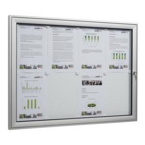 Orbis infovitrine met draaideur aluminium lijst ESG veiligheidsglas HxB 385x510 mm achterwand magnetisch voor 2xA4 528580