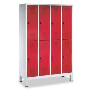 Orbis locker 3x2 vakken HxBxD 1800x900x500 mm gladde deuren sokkel klink RAL 7035 403858