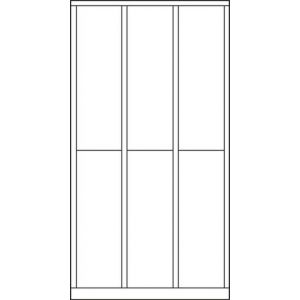 Orbis vakkenkast staalplaat HxBxD 1850x1230x500 mm 6 vakken B 400 mm poten klinksluiting lichtgrijs 523201