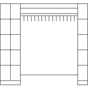 Orbis garderobe- en vakkenkastsysteem HxBxD 1950x2760x480 mm 15 vakken 15 hangers cilinderslot RAL 7035 204451