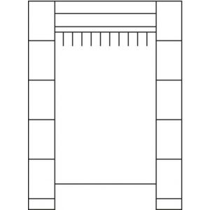 Orbis garderobe- en vakkenkastsysteem HxBxD 1950x1870x480 mm 10 vakken 10 hangers cilinderslot RAL 7035 204449