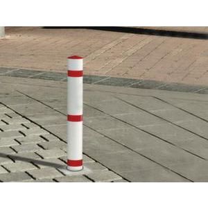 Orbis signaleringspaal kunststof H 900 mm met bodemplaat rood-wit 361654