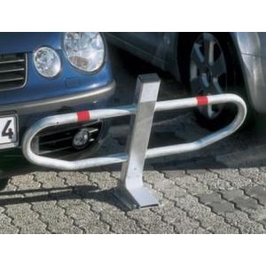 Orbis flexibele parkeerbeugel staal HxB 600x1000 mm bodemplaat LxB 250x150 mm slot 2 sleutels vuurverzinkt 505263