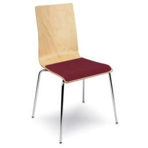 Orbis houten kuipstoel zitschaal beuken stofbekleding bordeaux frame van stalen buizen 526128