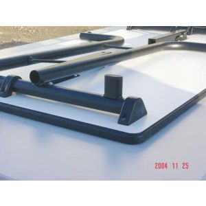 Orbis klaptafel combineerbaar stapelbaar HxBxD 740x1600x700 mm onderstel zwart beuken 522937