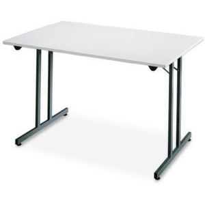 Orbis klaptafel vrijstaand stapelbaar HxBxD 740x1200x800 mm onderstel zwart lichtgrijs 522910