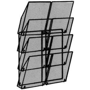 Orbis prospectushouder acryl HxBxD 800x460x190 mm 2x4 DIN A4 bakken frame lichtgrijs 109597