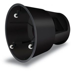 Orbis opstapje staalplaat draagvermogen 150 kg 3 geveerde wieltjes rubberen afdekking HxD 44x29/43,5 cm zwart 528202
