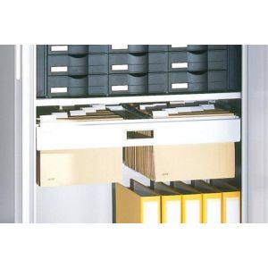 Orbis documentenkast HxBxD 1950x930x400 mm 2 legborden 3 hangmappenframes RAL 7035 402283