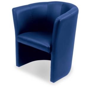 Orbis fauteuil echt leer zit HxBxD 46x48x49 cm totale HxB 77x69 cm donkerblauw 522468