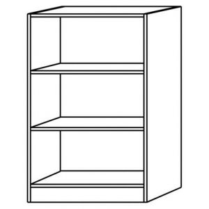 Orbis stellingkast HxBxD 1270x800x400 mm 3 ordnerhoogtes RAL 7035 506233