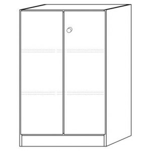 Orbis draaideurkast HxBxD 127x80x42cm 3 ordnerhoogtes greepknopen beuken 506251