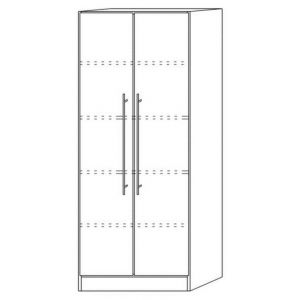 Orbis draaideurkast HxBxD 2000x800x420 mm 5 ordnerhoogtes stanggreep noten 521500