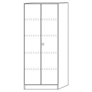 Orbis draaideurkast HxBxD 2000x800x420 mm 5 ordnerhoogtes greepknopen RAL 7035 506256