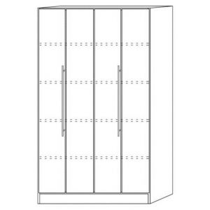 Orbis vouwdeurkast HxBxD 2000x1000x420 mm 5 ordnerhoogtes stanggreep RAL 7035 506273