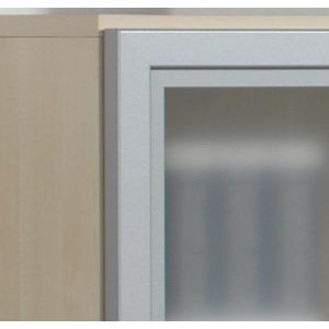 Orbis kast met glazen deur HxBxD 1104x800x420 mm 3 ordnerhoogtes beuken 401484