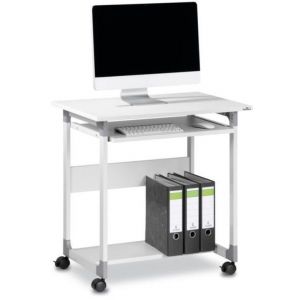 Orbis PC-station vaste hoogte HxBxD 770x750x530 mm toetsenbordblad H 550-630 mm onderstel lichtgrijs legborden lichtgrijs 531270