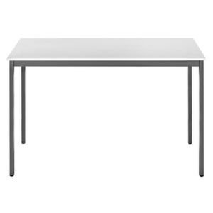 Orbis multifunctionele tafel met vierkante buizen HxBxD 740x1200x800 mm 4 poten rechthoekig tafelblad lichtgrijs onderstel bazaltgrijs 506652