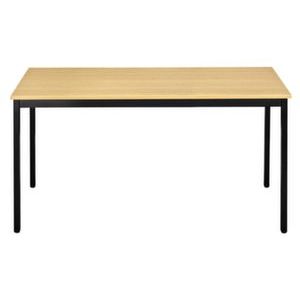 Orbis tafel vierkante buis 4-poots HxBxD 740x1200x600 mm rechthoekig frame zwart blad beuken 506648