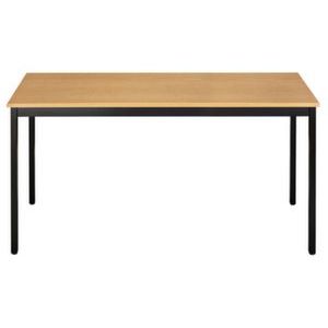 Orbis tafel vierkante buis 4-poots HxBxD 740x1200x600 mm rechthoekig frame bruin blad peren 506651