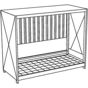 Orbis vatencontainer HxBxD 2245x3500x1450 mm vleugeldeur 1 vakniveau KTC-IBC-opslag natuurlijke ventilatie 200373