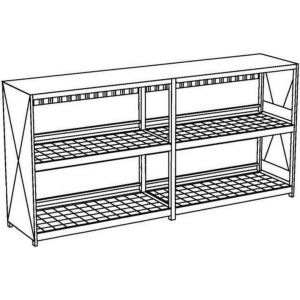 Orbis vatencontainer HxBxD 3080x6200x1530 mm schuifdeur 2 vakniveaus staande opslag natuurlijke ventilatie 200344