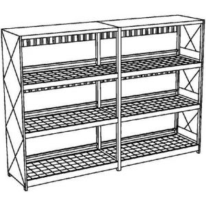 Orbis vatencontainer HxBxD 4480x6240x1530 mm schuifdeur 3 vakniveaus staande opslag natuurlijke ventilatie 200348