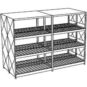 Orbis vatencontainer HxBxD 4480x6240x2930 mm schuifdeur 3 vakniveaus staande opslag natuurlijke ventilatie 200352