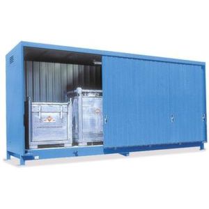 Orbis vatencontainer HxBxD 2245x6940x1530 mm schuifdeur 1 vakniveau KTC-IBC-opslag natuurlijke ventilatie 200379