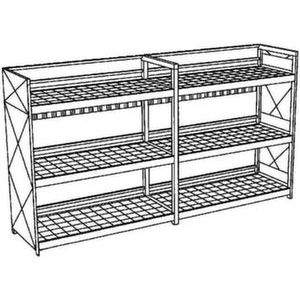 Orbis vatencontainer HxBxD 3630x6240x1390 mm maximaal 60x200 L 3 vakniveaus opvangbak 2x650 L RAL 5015 200669