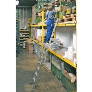 Orbis stellingladder aluminium 2 haken 12 treden boom L 3,20m 203963