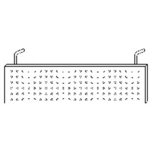 Orbis schaamschot voor bureau HxB 40x160 cm zilver 401876