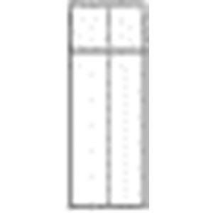 Orbis garderobekast HxBxD 1800x810x500 mm 2 vakken cilinderslot sokkel geperforeerd figuur in deur RAL 7035 403393