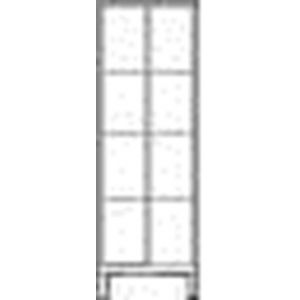 Orbis vakkenkast HxBxD 1800x800x500 mm 8 vakken sokkel stalen deur RAL 7035 404389