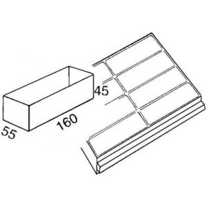 Orbis inzetbakje voor ladenunit HxLxB 45x160x55 mm 459067