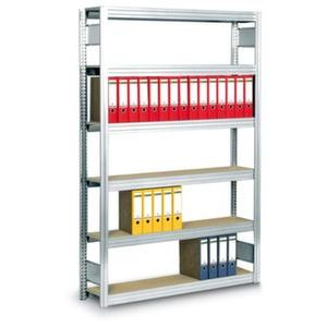 Orbis spaanplaat inhaakstelling basisveld staal HxBxD 2075x1751x626 mm 6 etages vaklast 250 kg open zijwand verzinkt 525187