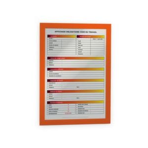 Orbis zelfklevende informatielijst magnetische voorkant DIN A4 lijst beide kanten oranje 531291