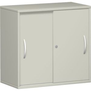 Orbis schuifdeurkast HxBxD 720x800x420 mm 1 legbord-2 ordnerhoogtes lichtgrijs 531245