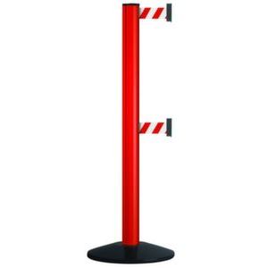 Orbis afzetsysteem Safety aluminium voet gegoten gewicht/PVC HxD 1000x355 mm 2xband L 3,7 m rood-wit 526808