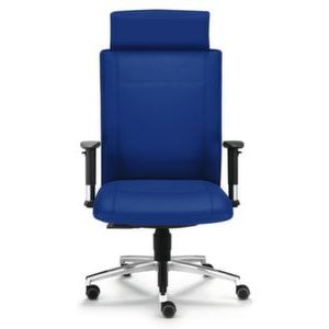 Orbis 24-uurs draaistoel zit HxB 410-530x570 mm met vaste neksteun gasveer wielen bekleding blauw 522058